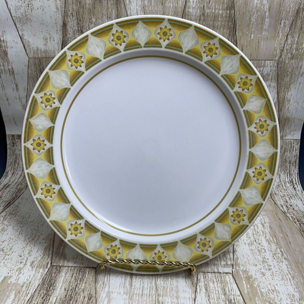 (1) Noritake 10" Dinner Plate Sunglow‎ 9042 Vintage 1970s Retro MCM
